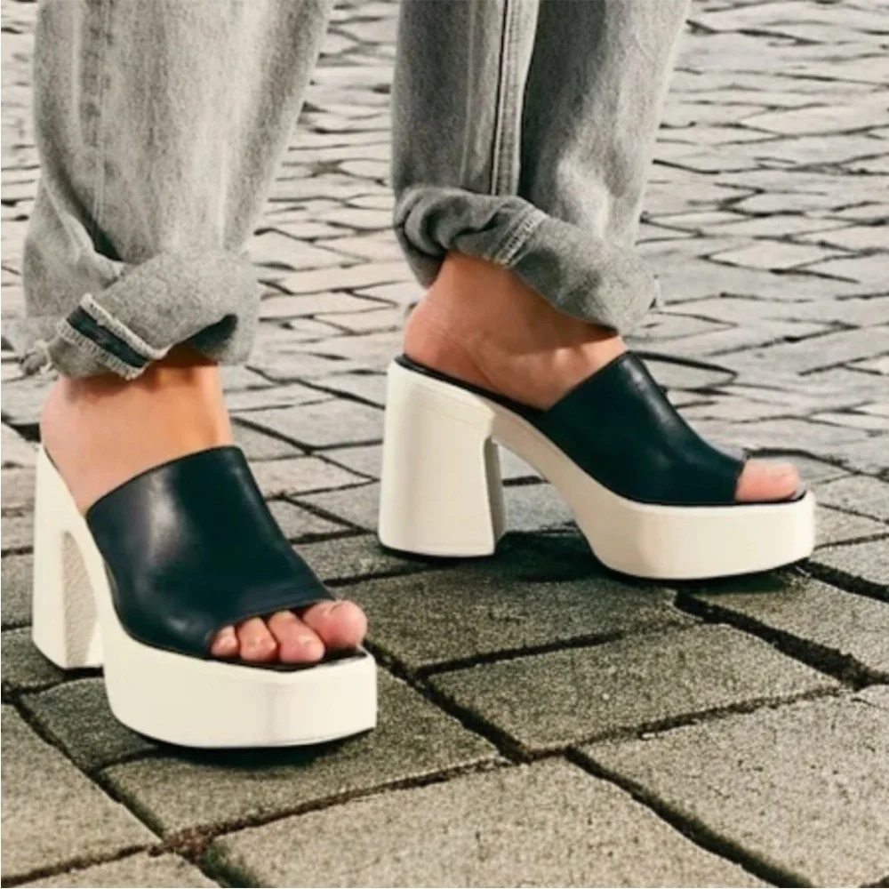 NWOT FREE PEOPLE ZOE PLATFORM MULES